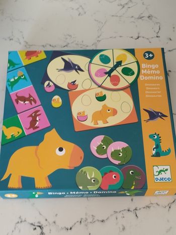 Bingo / domino / mémo dinosaure Djeco 