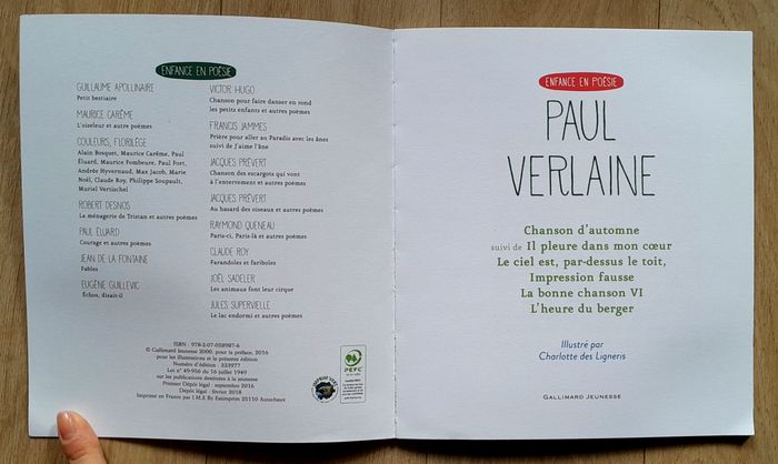 enfance en poésie - Paul Verlaine - Chanson d'automne et autres poèmes - photo numéro 4