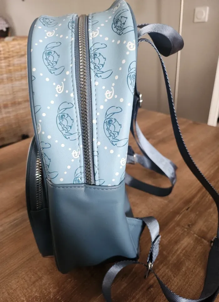 Sac a dos Stitch disney neuf bleu en cuir synthétique - photo numéro 5