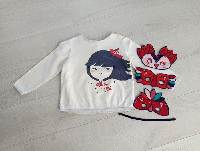 Sweat DPAM 5 ans – motif fantaisie + 3 masques amovibles 🎭✨ - photo numéro 6