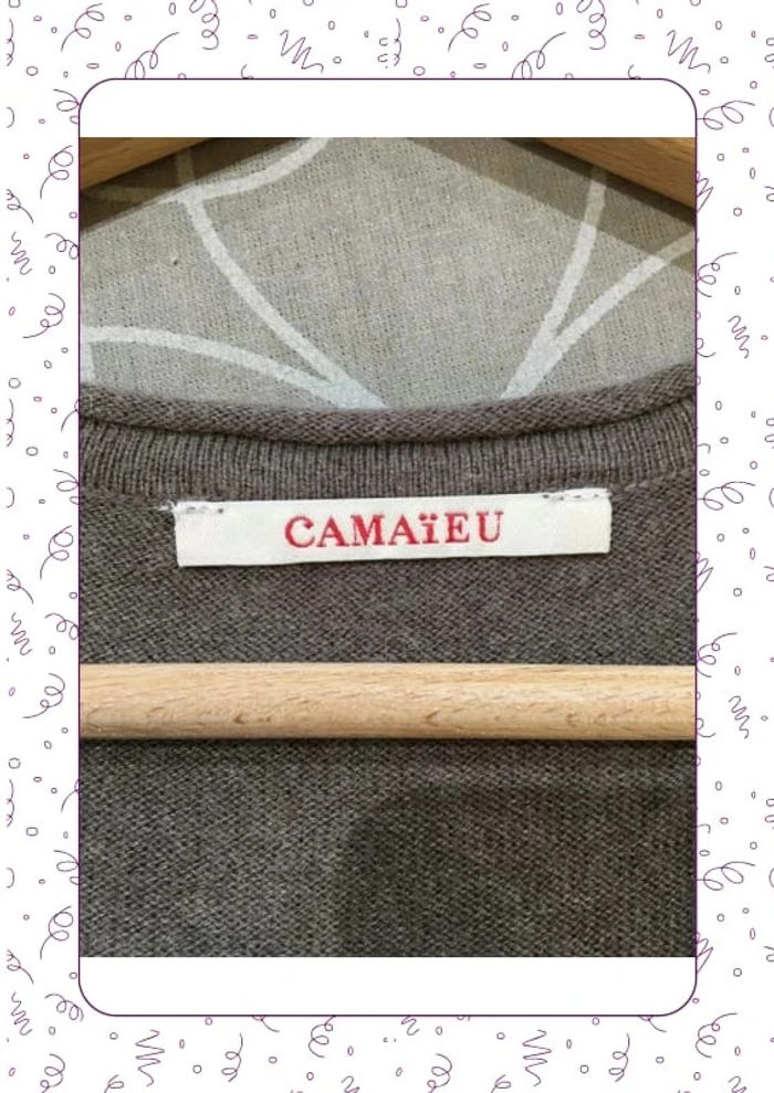 Robe pull taupe camaïeu - photo numéro 4