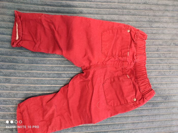Pantalon fille rouge 6 mois - photo numéro 5