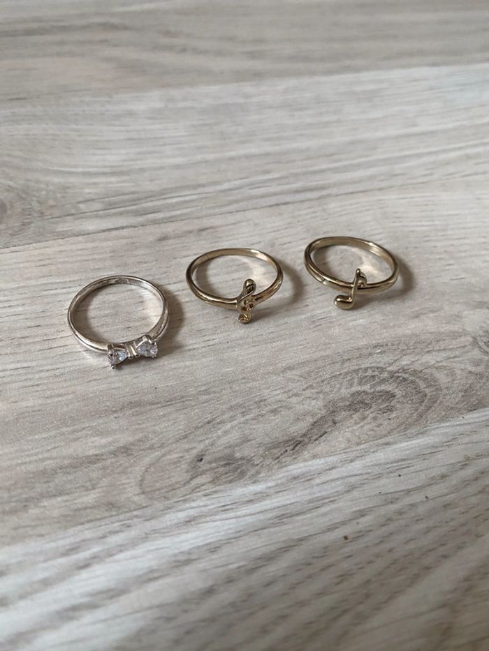 Lot de 3 bagues
