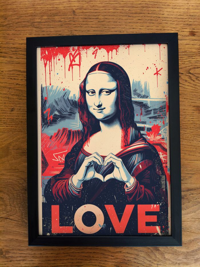 Poster Affiche A4 (21 × 29,7 cm) pop art LOVE – Déco murale inspirée d’art classique - photo numéro 3