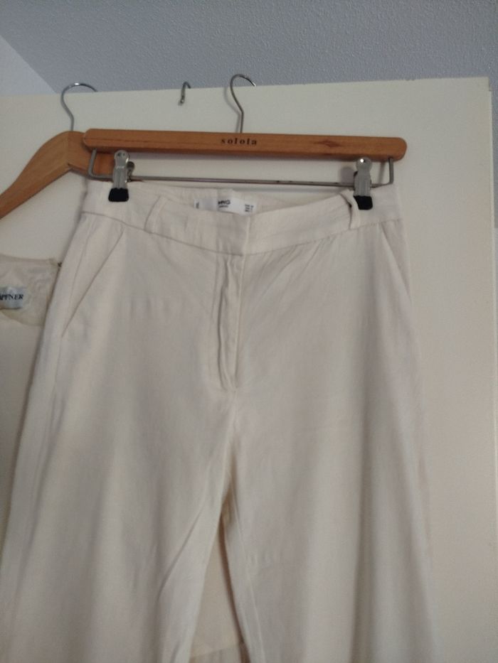 Pantalon chic coton lin MANGOi - photo numéro 3