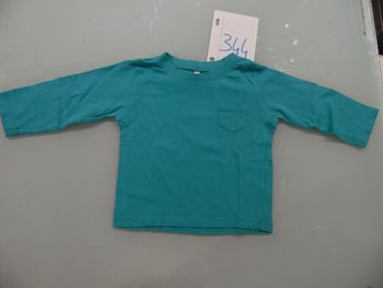 t-shirt manche longue bleu 12 mois