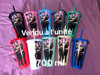 Grand gobelet à paille k-pop kpop demon Hunters huntrix 