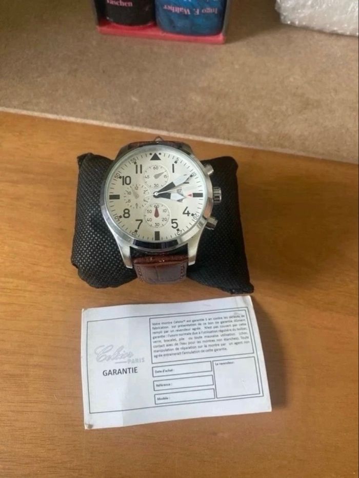 Montre Chronographe Celsior Paris - Bracelet Cuir - photo numéro 1