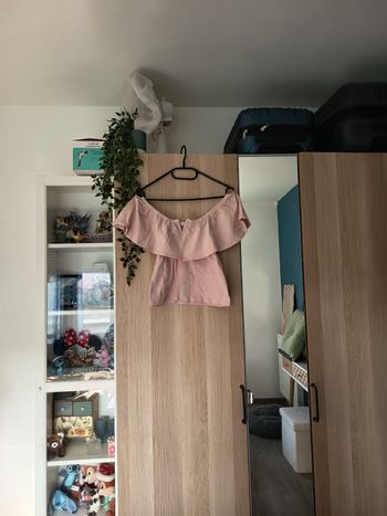 Top épaule dénudé rose pâle Jennyfer - Taille S 36