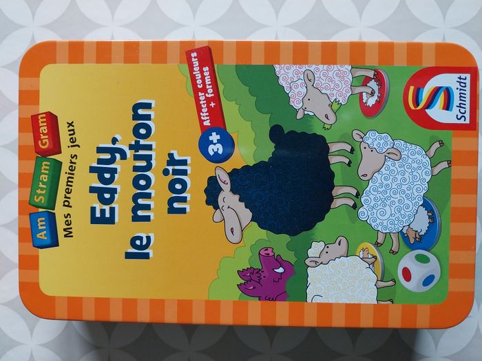 Eddy le mouton noir – Jeu de poche enfants – Am Stram Gram – Boîte métal – Dès 3 ans – Comme neuf