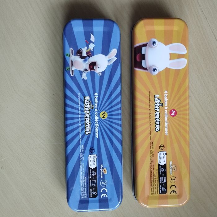 2 boites en métal Lapins crétins Neuf - photo numéro 2