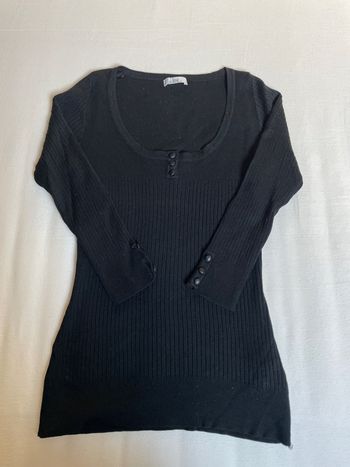 Pull noir femme  S
