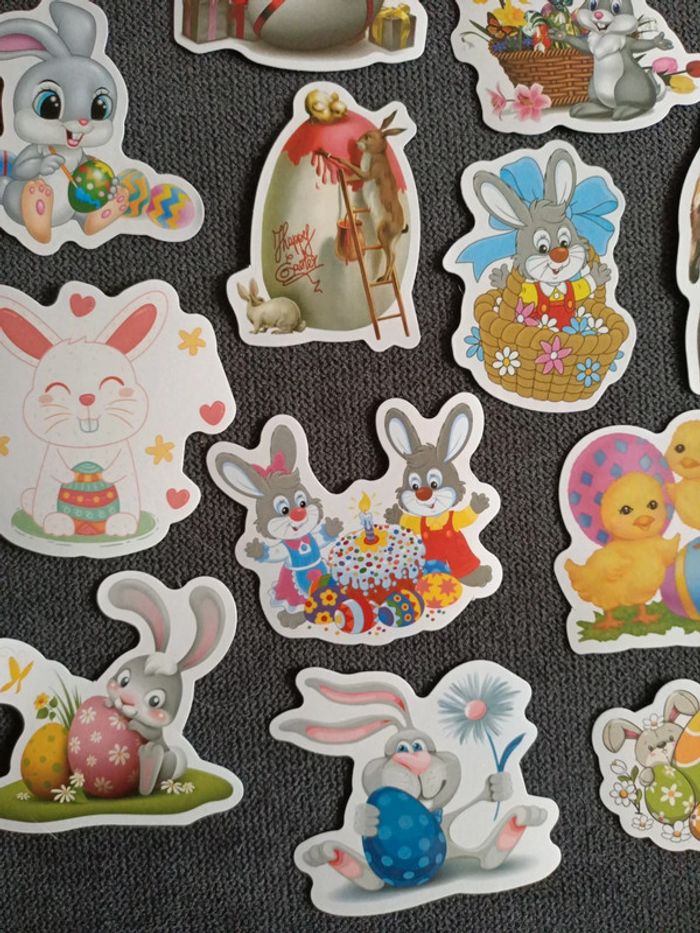 Autocollants de Pâques oeufs et lapins - photo numéro 8