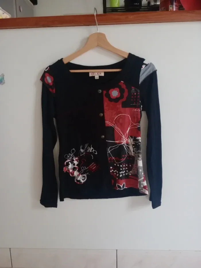 Tee shirt manches longues femme M bohème chic c87 - photo numéro 6
