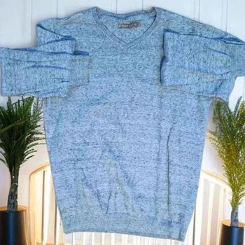 Pull col v gris 🌹s🌹gemo