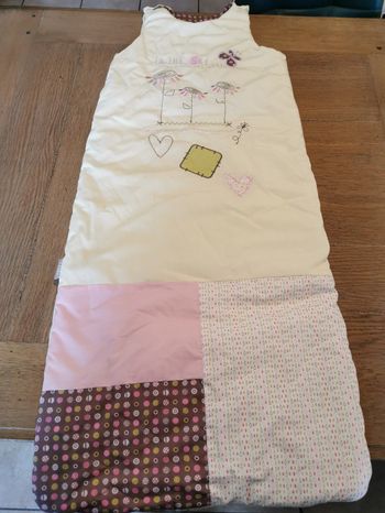 Doudounette gigoteuse turbulette évolutive jaune clair