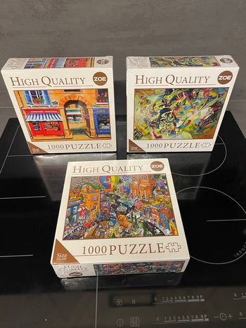 Lot de 3 puzzles 1000 pièces neufs