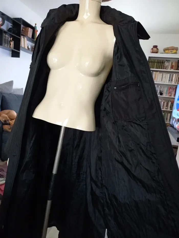 Long manteau noir femme T44 - photo numéro 15