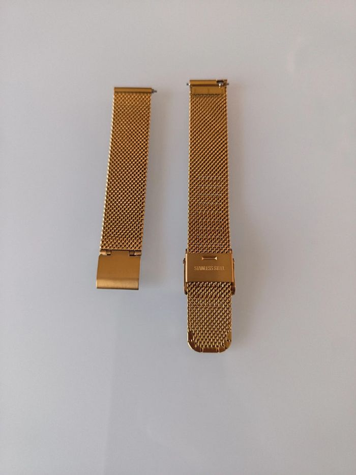Bracelet maille doré montre 16 mm - photo numéro 2