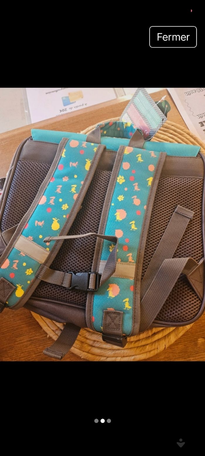 Cartable enfant loup - photo numéro 4