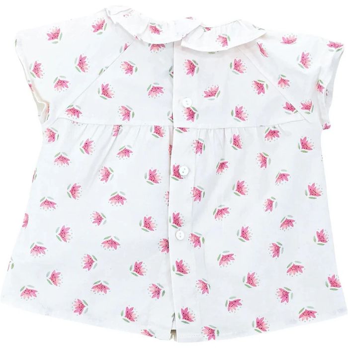 Bonnet à Pompon Blouse à manches courtes 9 mois en coton - photo numéro 2