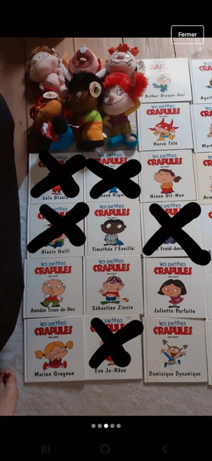 Lot 27 livres + 6 peluches les petites crapules - photo numéro 3