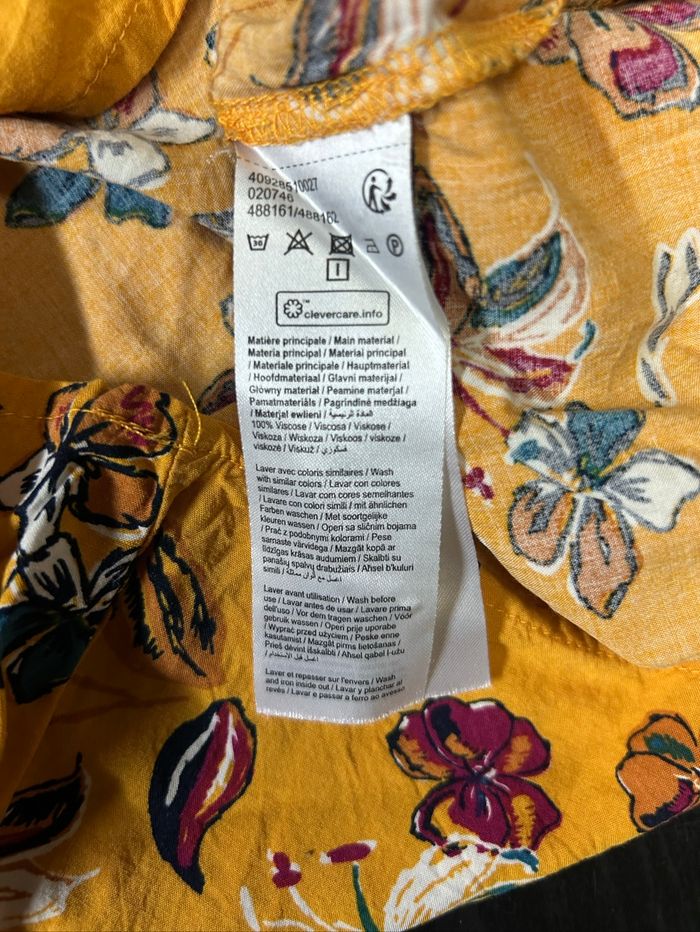 Blouse Gemo - Jaune à fleurs - 4 ans - Parfait état - photo numéro 4