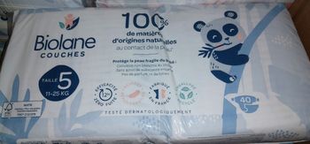 Lot de 6 paquets de couches bébé biolane taille 5