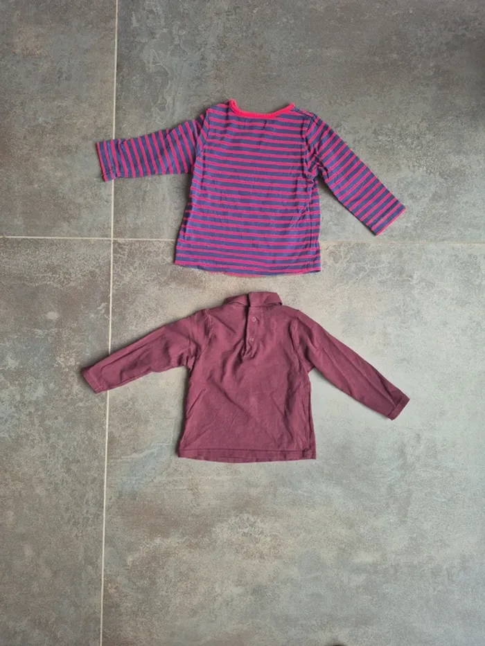 2 hauts manches longues 12 mois - photo numéro 2