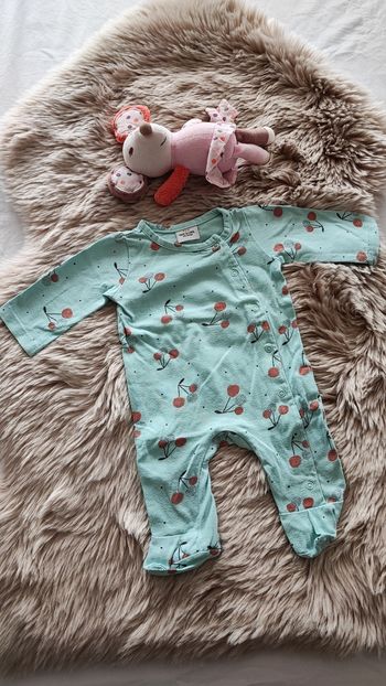 Pyjama turquoise tape à l'oeil 1 mois