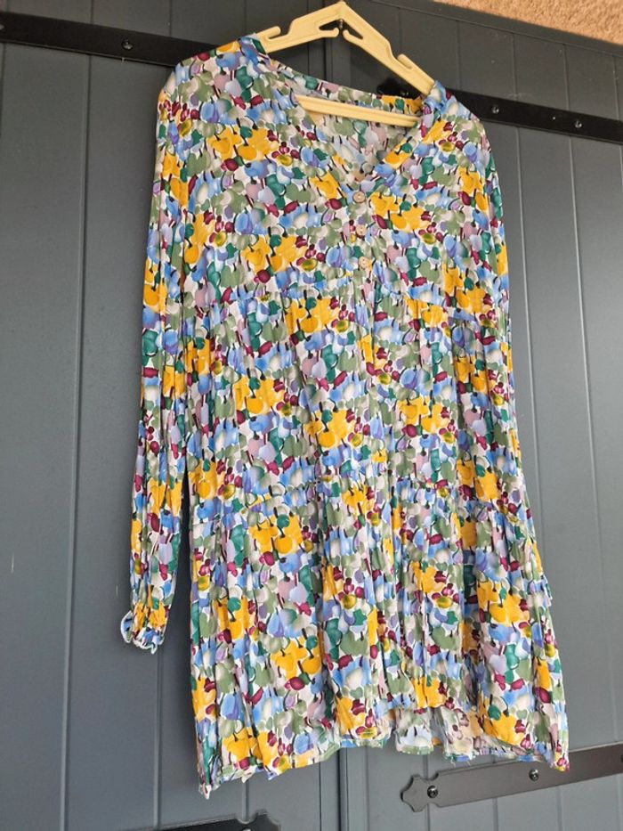 Robe volant babydoll imprimé coloré - photo numéro 5