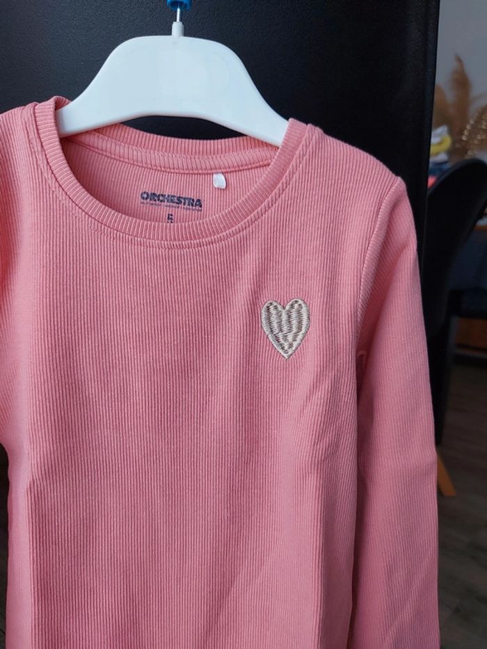 Tee-shirt manches longues Orchestra 5 ans rose - photo numéro 4
