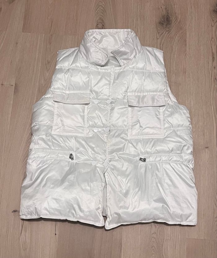 Doudoune sans manches blanche avec poches