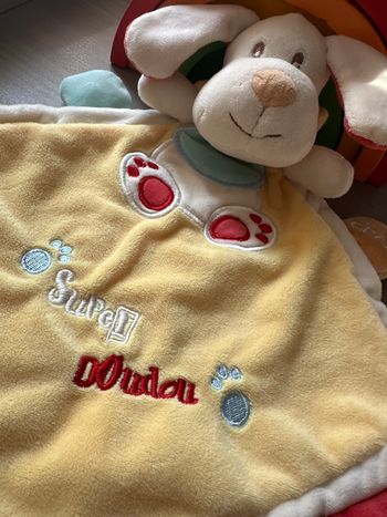 Doudou plat Mon super doudou chien baby nat