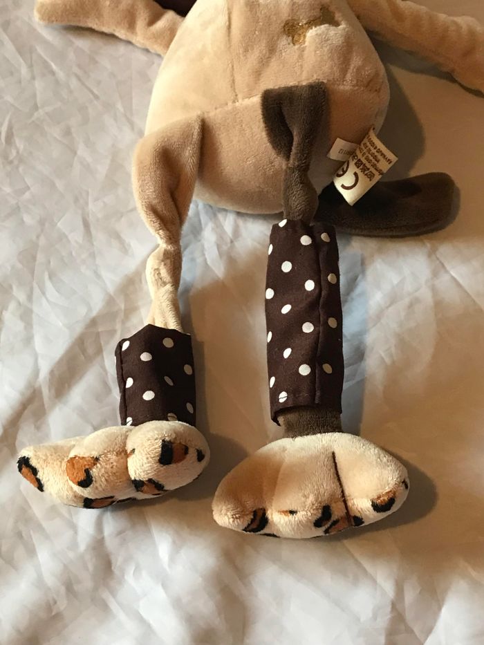 Petit Chiot Chien Longues Jambes Molles Bandana Peau Guépard Os Creux Peluche Petits Enfants Bébés - photo numéro 4