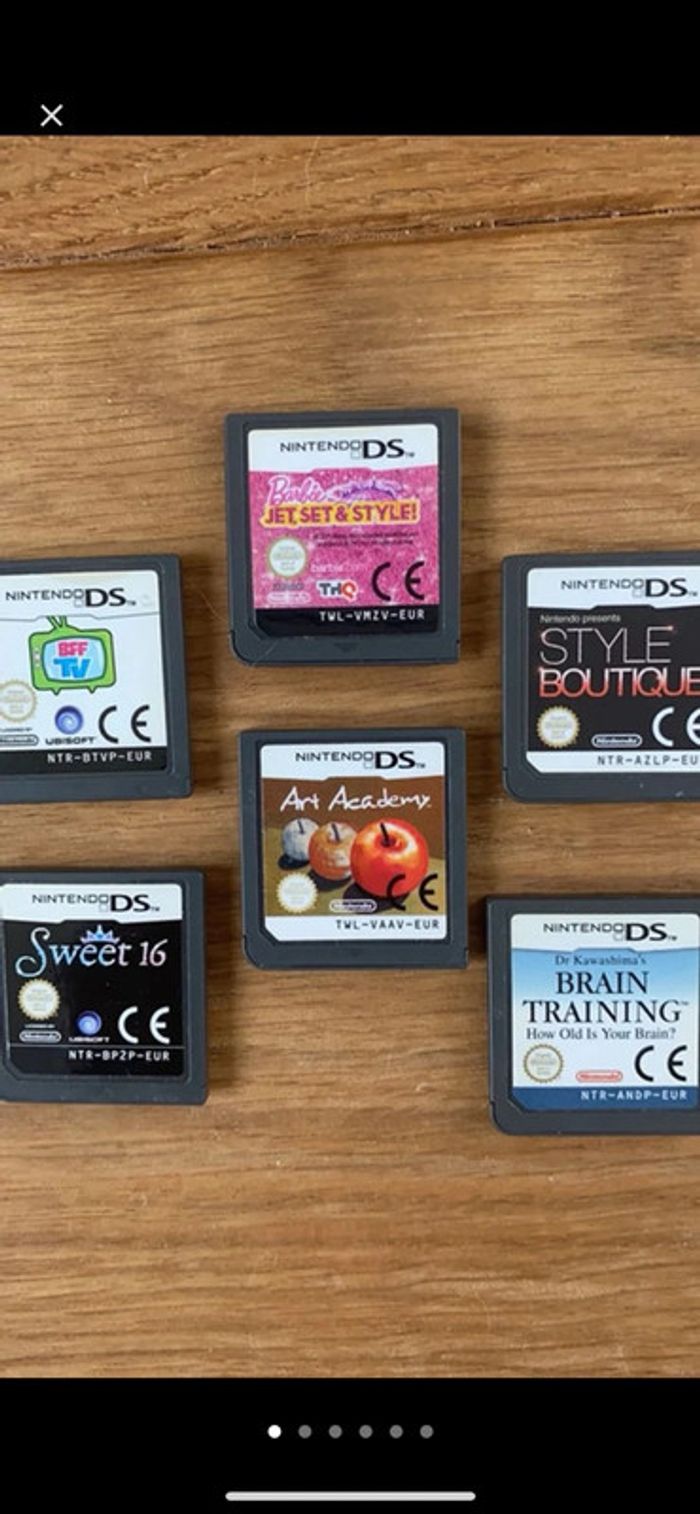 Lot de 6 jeux DS Nintendo DS