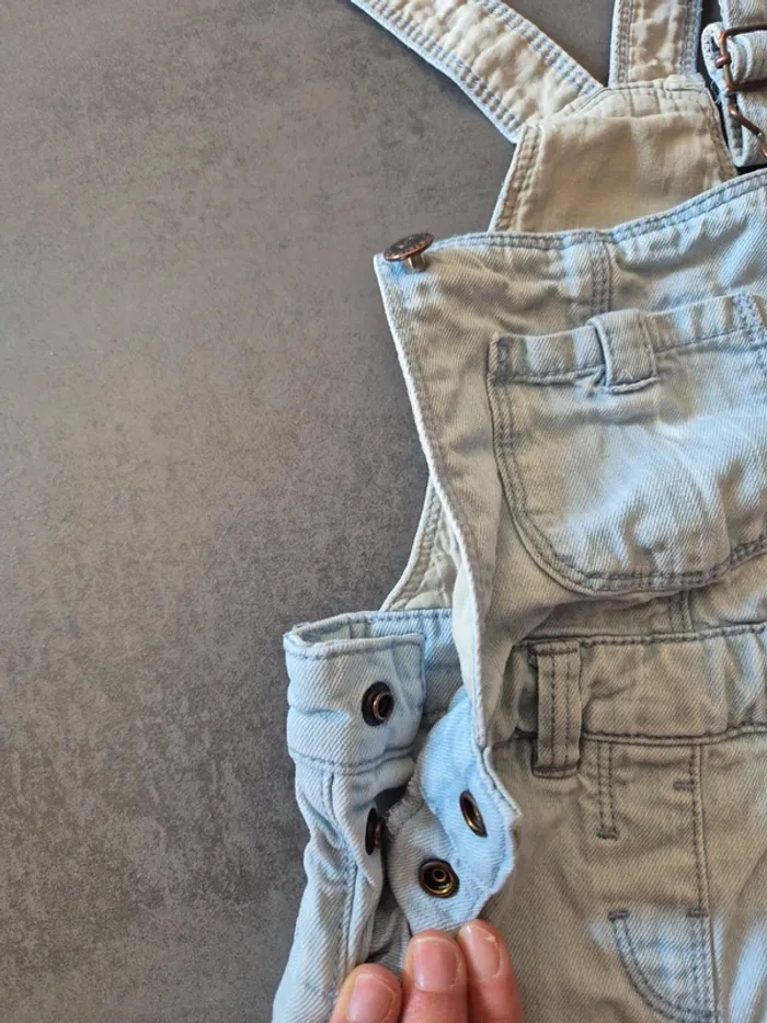 Salopette-short Fille 24 mois - photo numéro 3