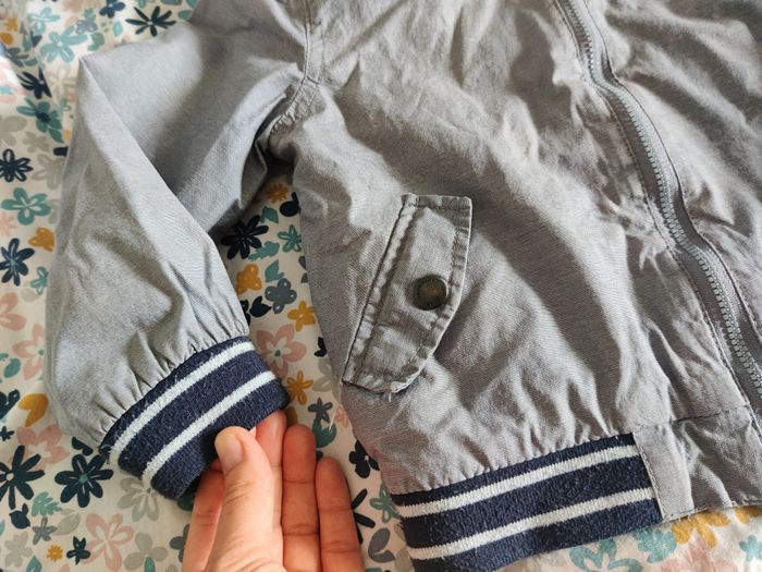 Blouson veste imperméable bleu Vertbaudet Taille 4 ans - photo numéro 3