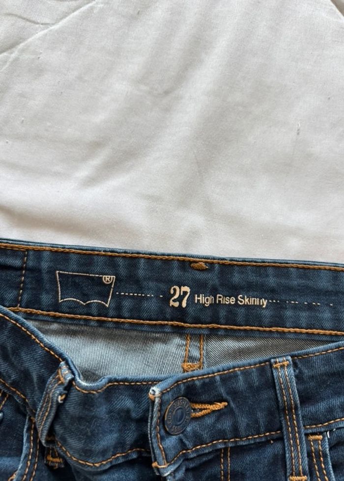 Jean mi taille haute levi’s bleu marine high rise skinny taille S/36 L32 femme - photo numéro 9