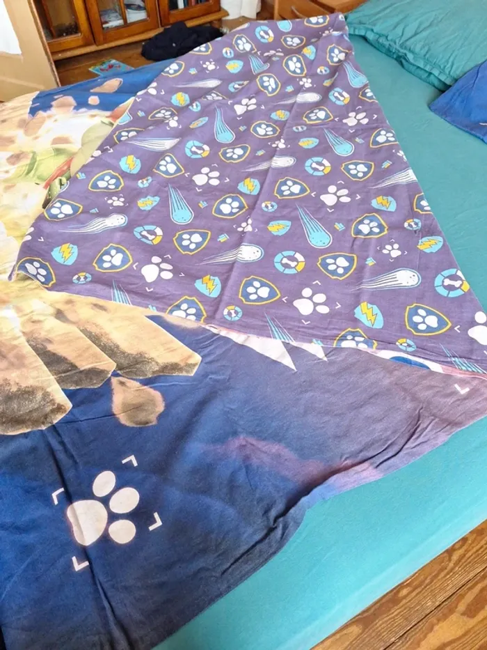 Housse de couette pat patrouille lit 1 personne - photo numéro 2