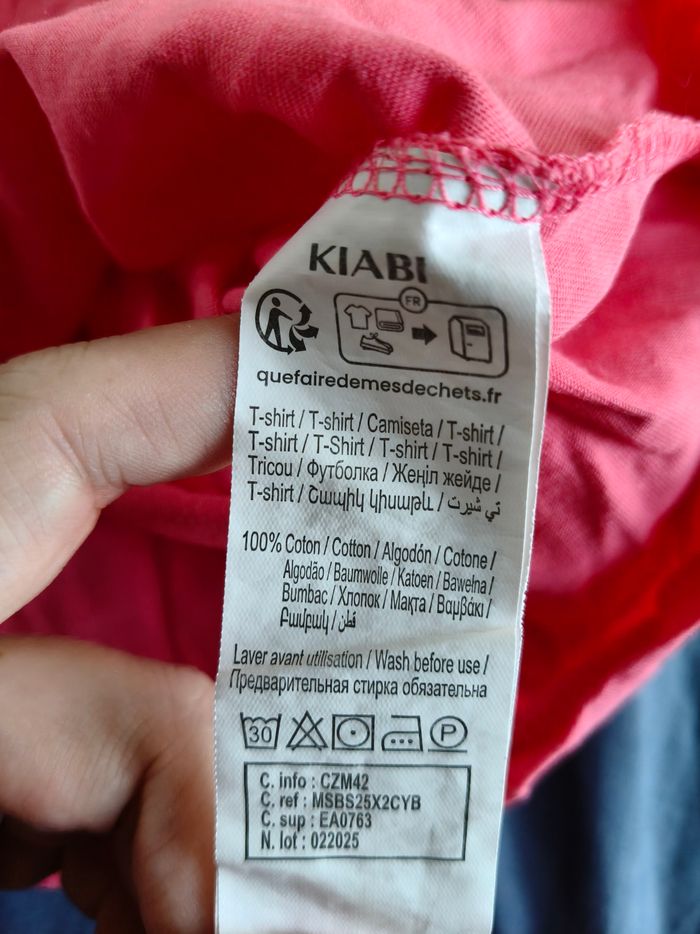 Tee-shirt manches courtes fille rouge vif 74 cm - photo numéro 3