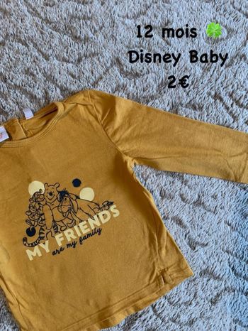 T-shirt 🍀 12 mois 🍀 Disney Baby
