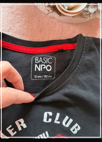 T-shirt noir "Gamer Club" - 12 ans / 152 cm