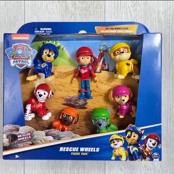 🐾 Pat Patrouille Coffret Cadeau 7 Figurines Rescue Wheels Figurines à collectionner Thème tout-terrain Dès 3 ans