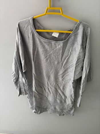 Pull gris manches 2/4 