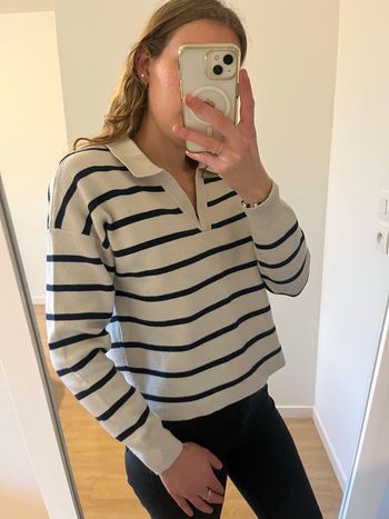 Pull col camionneur marinière