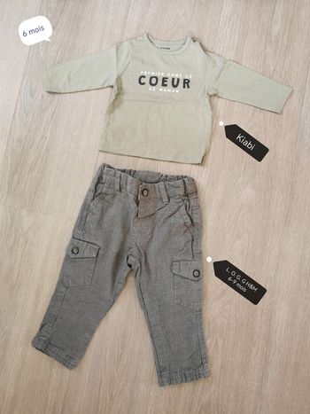 Tee-shirt et pantalon 6 mois