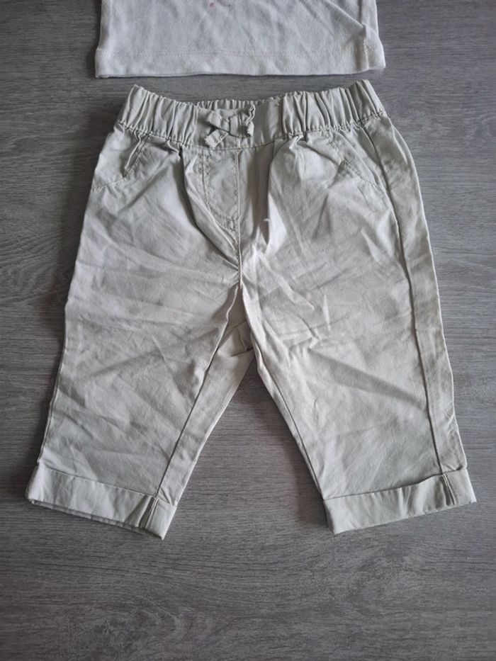 Ensemble bébé 1 mois pantalon et t-shirt - photo numéro 2