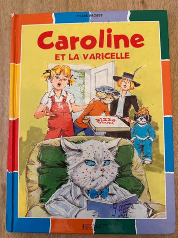 État satisfaisant Caroline et la varicelle livreur pizza livre bd album couleurs damiers