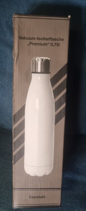 Gourde isotherme inox 0,75L  bouteille thermique blanche neuve